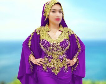purple and gold african attire