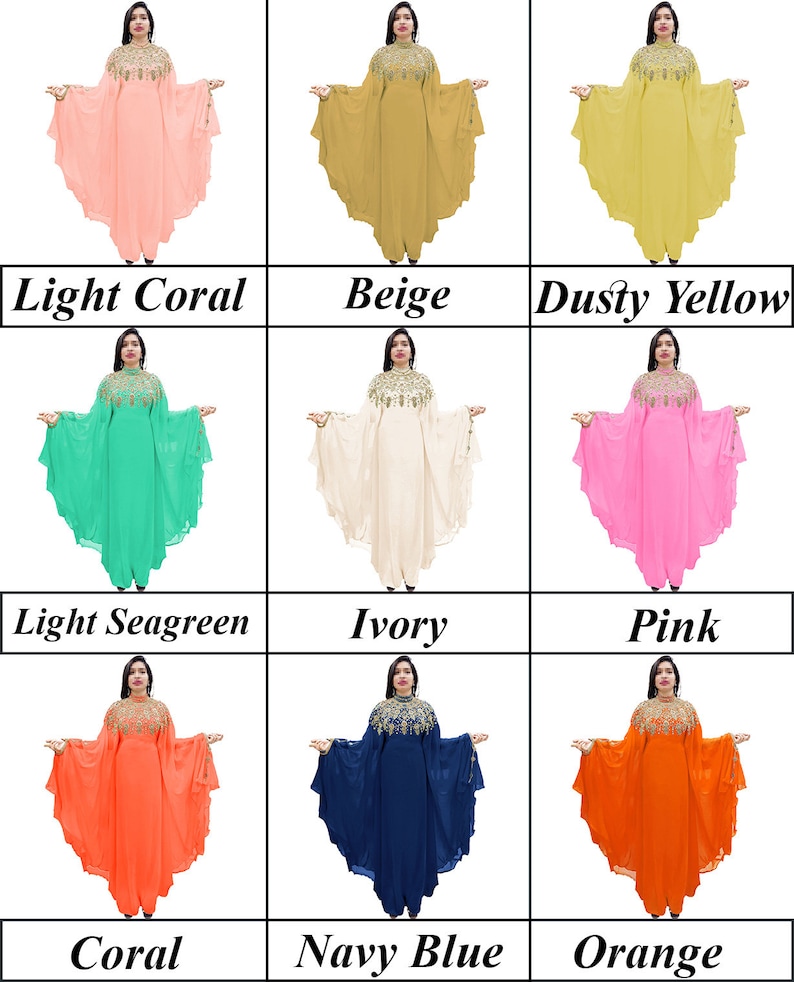 Farasha Moroccan Beaded Kaftan Women Muslim Wedding Designer Dress For Women