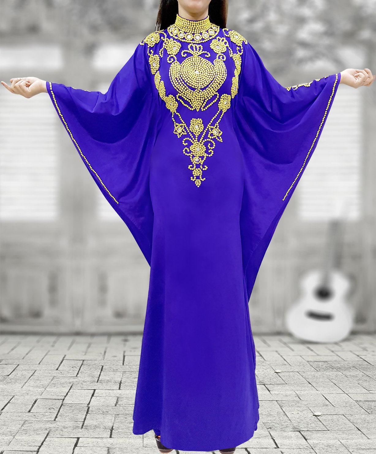 Hand Beaded Spandex Party kaftan abaya maxi dresses for women | Etsy