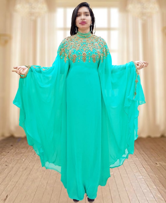 Dubai Kaftan Abaya African Plus Size Beaded Dress Arabian Etsy