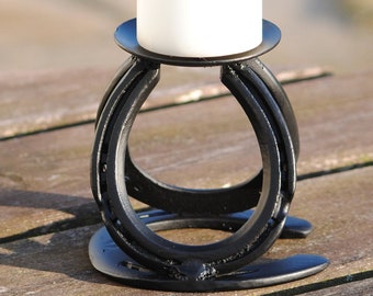 Horseshoe Candle Holder (complete with candle)