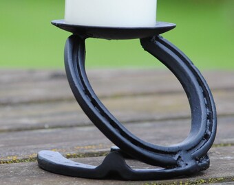 Horseshoe Candle Holder (complete with candle)