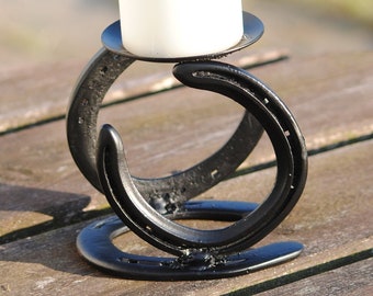 Horseshoe Candle Holder (complete with candle)