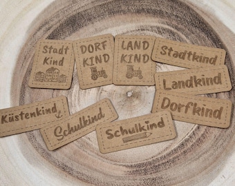 SnapPap Label, Patches, Dorf-, Land-, Stadt-, Küsten-, Schulkind