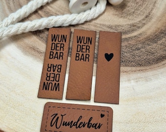 Kunstleder Patch, Label, Wunderbar