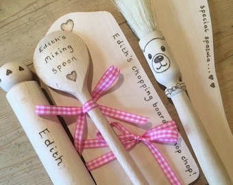 Children’s personalised baking set