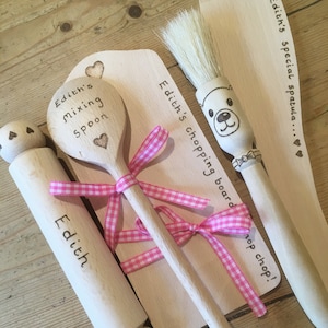 Children’s personalised baking set