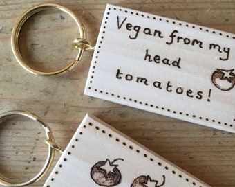 Veggie/ Vegan key ring