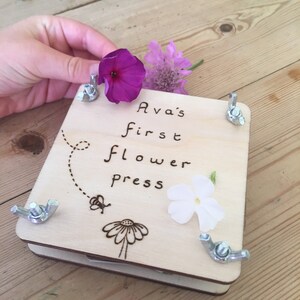 Children’s personalised mini flower press