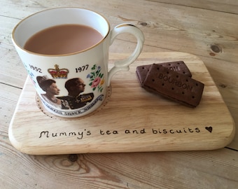 Personalised tea and biscuit tray