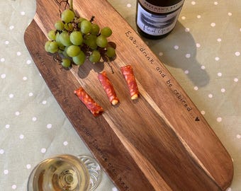 Personalised large acacia wooden charcuterie board