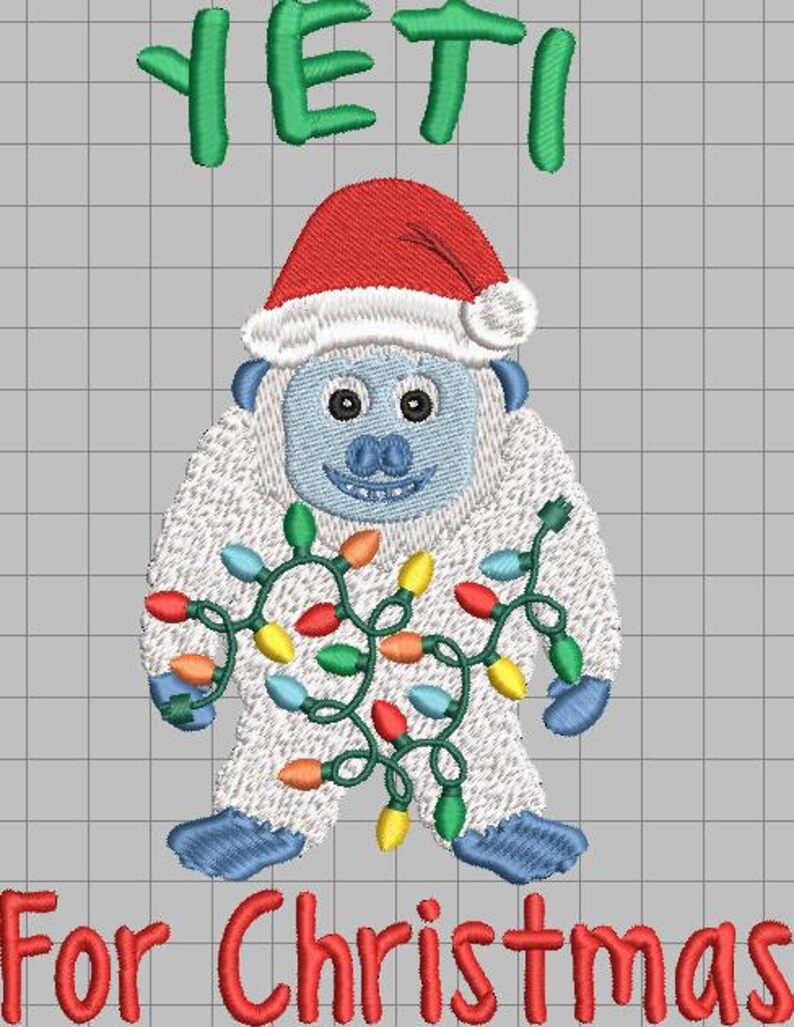 Yeti for christmas cute yeti jessecmault design 5x7 instant  etsy
