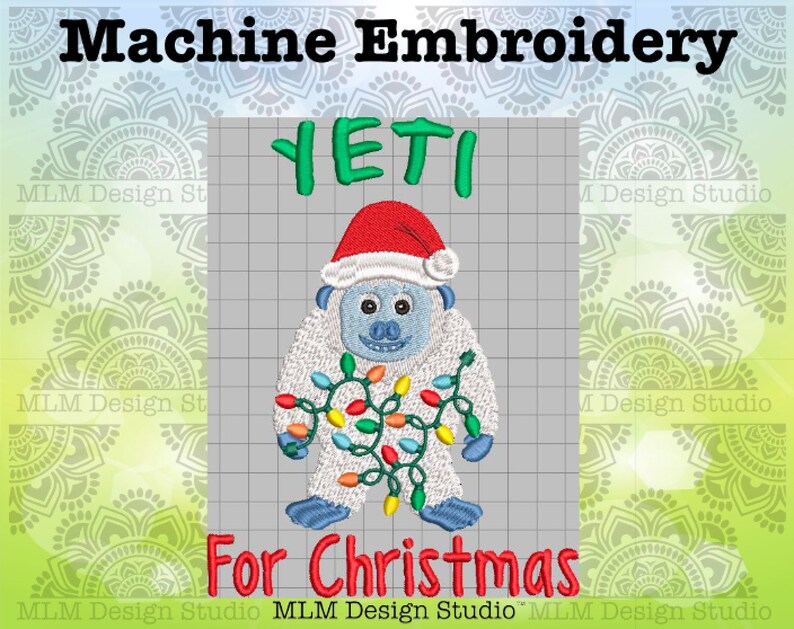 Yeti for christmas cute yeti jessecmault design 5x7 instant  etsy france