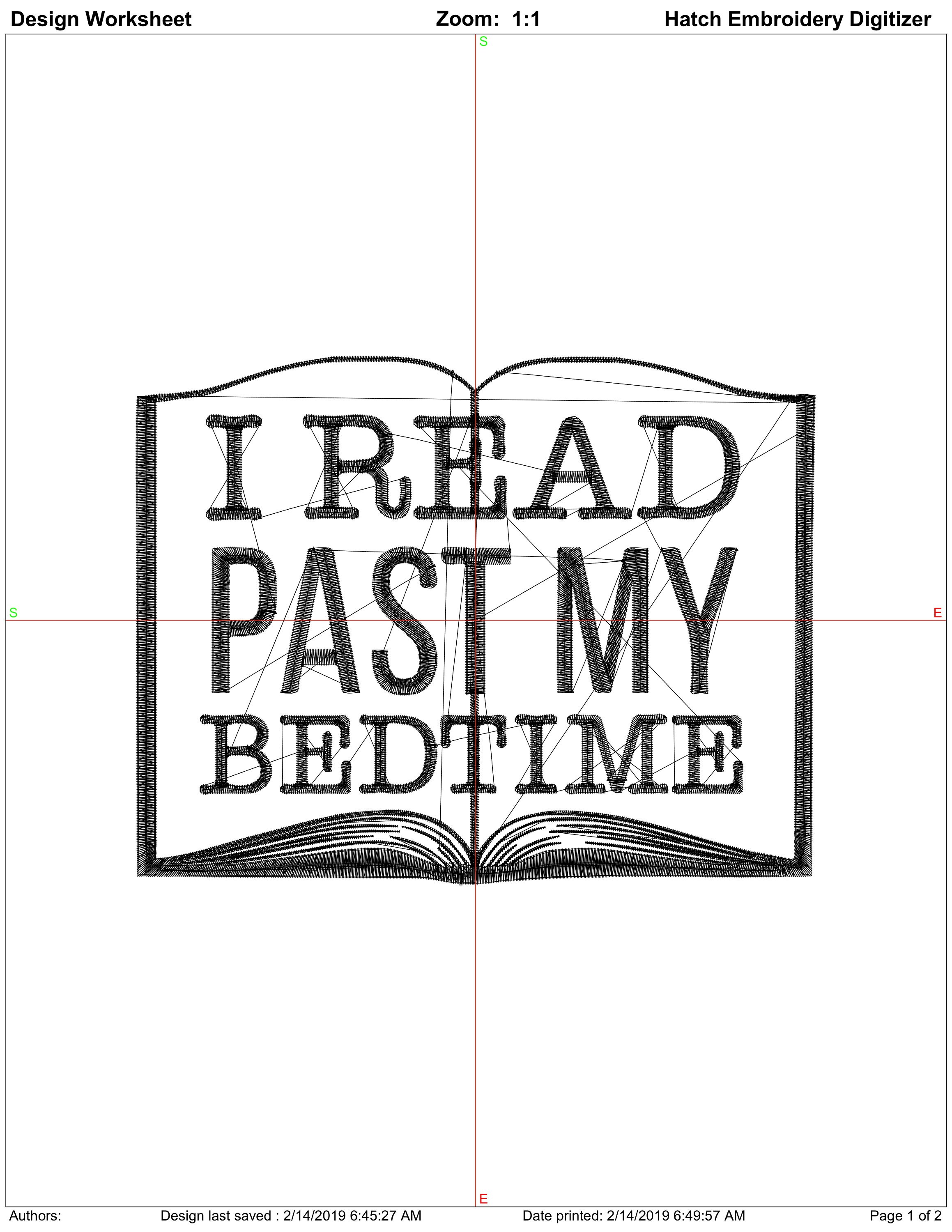 I Read Past My Bedtime Book Reading Pillow Design 5 x 7 Etsy