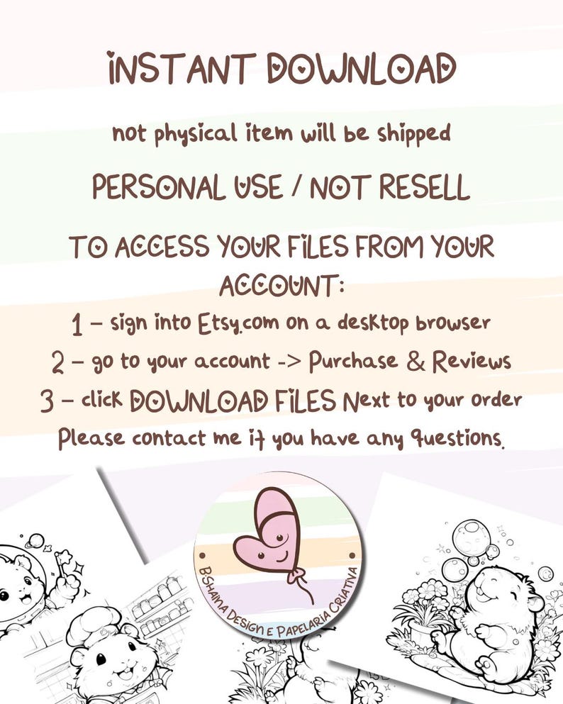 Cute Capybara Coloring Book – Printable PDF | 40 Adorable Pages for ...