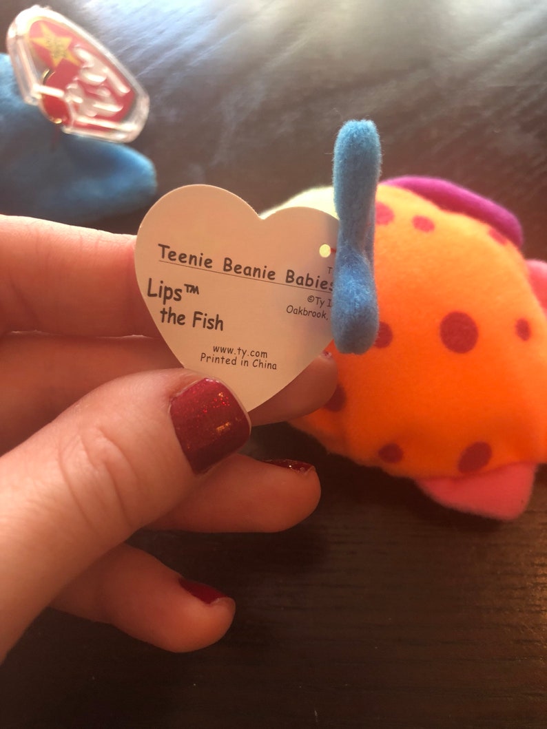 Lips Beanie Baby original Version With Baby Teenie Beanie Etsy