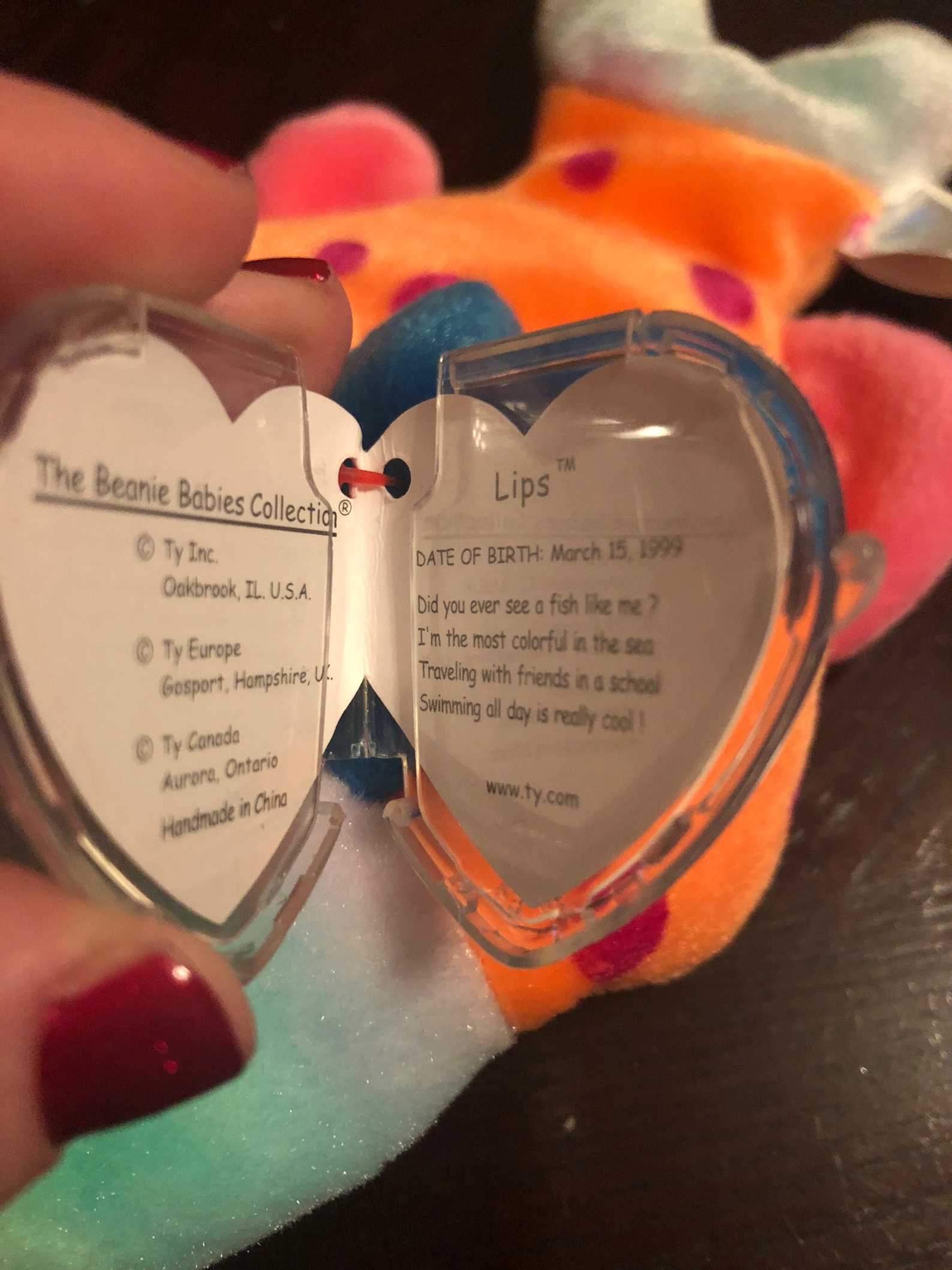 Lips Beanie Baby original Version With Baby Teenie Beanie Etsy