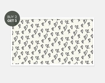Samsung Frame TV Art, Modern Black Hearts Pattern, Frame TV Art, Samsung Art TV, Instant Download, Valentine&#39;s Day, Valentine