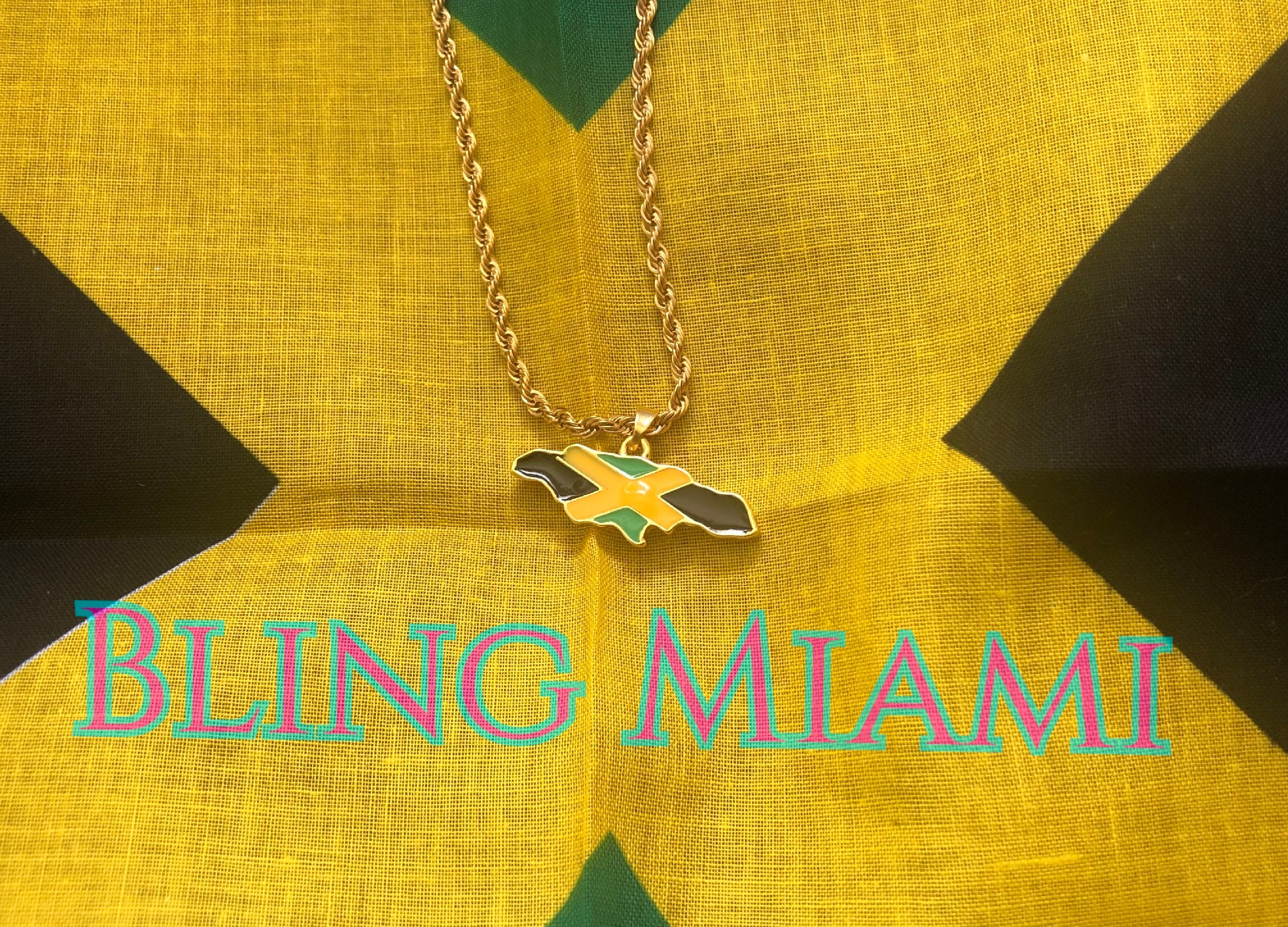 Shower Posse Flag and Pendant Set Jamaica Flag JA Bandanaby Etsy.de