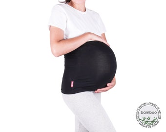 Maternity Bamboo Black Pregnancy Belly Bump Band Comfortable Stretchy Soft Fabric