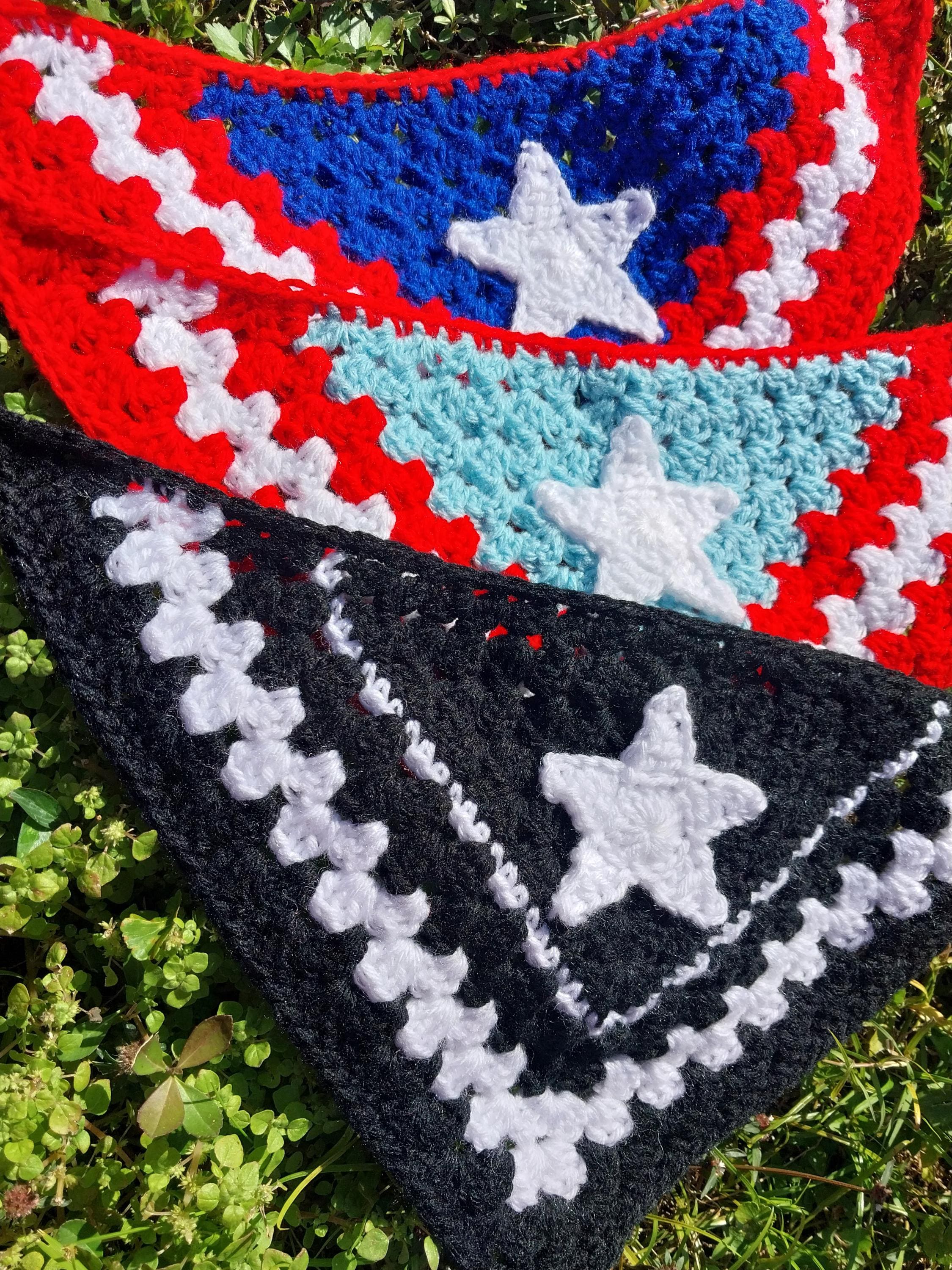 Crochet Puertorican Flag Bandana - Etsy