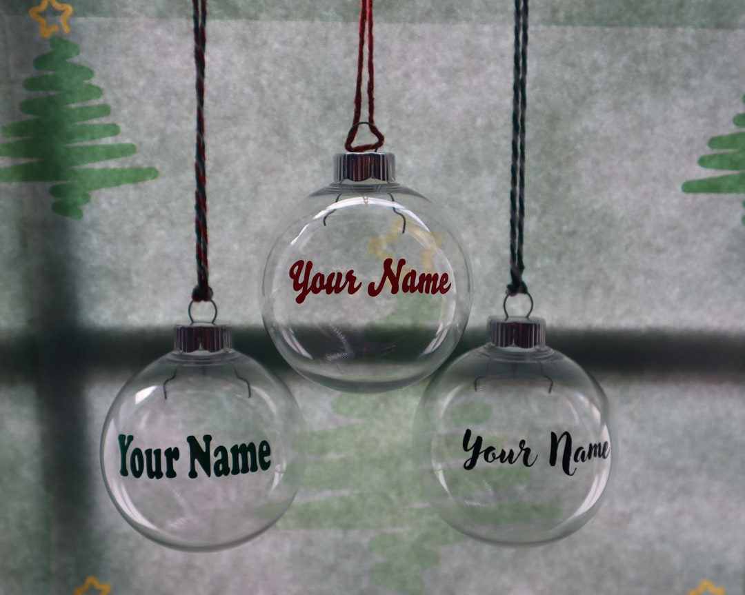 2.5 Fillable Ornament, Personalized Clear Plastic Ornament, Ready to Decorate, Custom Ornaments