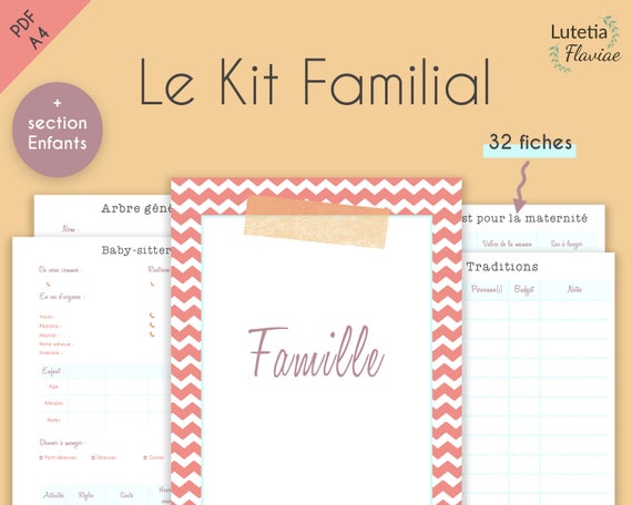 Planificateur Familial A Imprimer Organiseur Familial Etsy