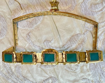 Antique Bag Frame Jeweled Ormolu