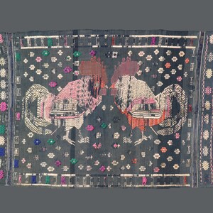 Vintage Laos Embroidery Vintage Textile Panel