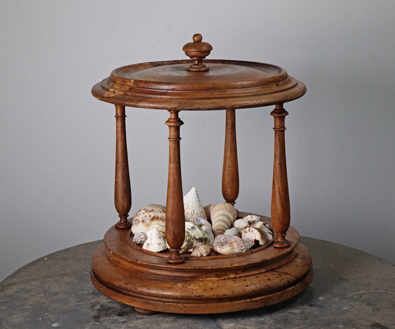 Antique Wooden Carousel Display Stand Desk Furniture Etsy