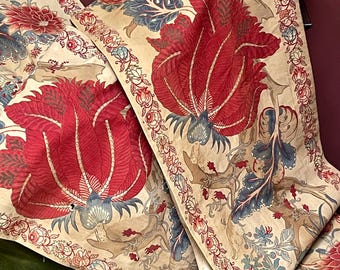 Pannello Chintz stampato a blocchi antichi, design indiano Palampore