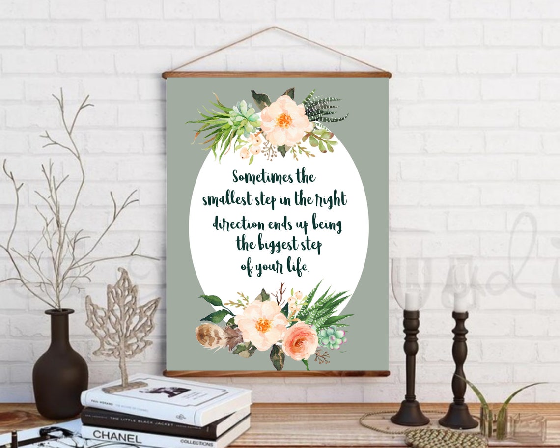 Therapist Office Inspirational Floral Quote Printable Wall Etsy