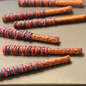 Fourth of July/Red White & Blue Chocolate Covered Pretzels