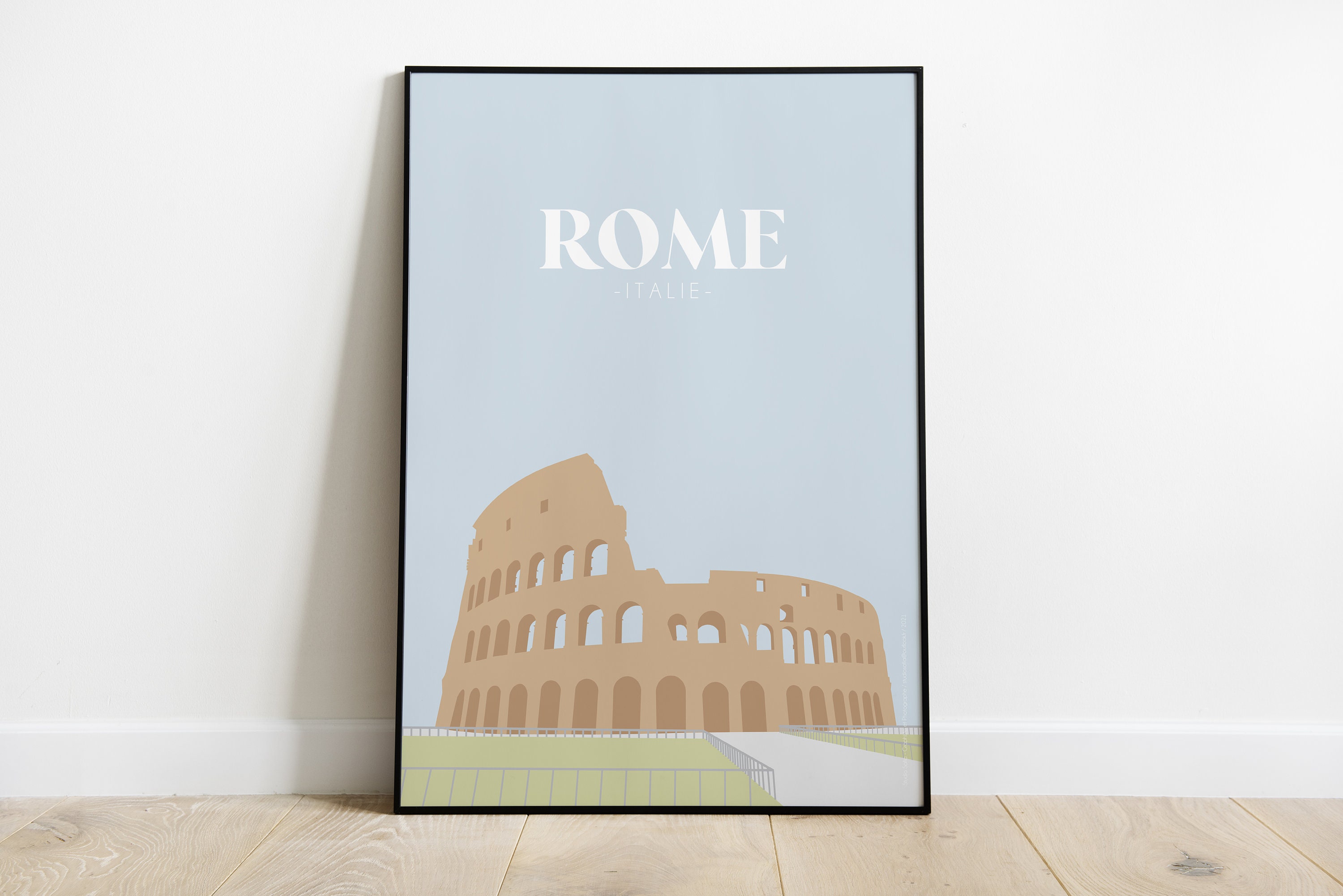 Travel Poster Rome - Affiche/Poster Rome Colisée A3 A4 A5
