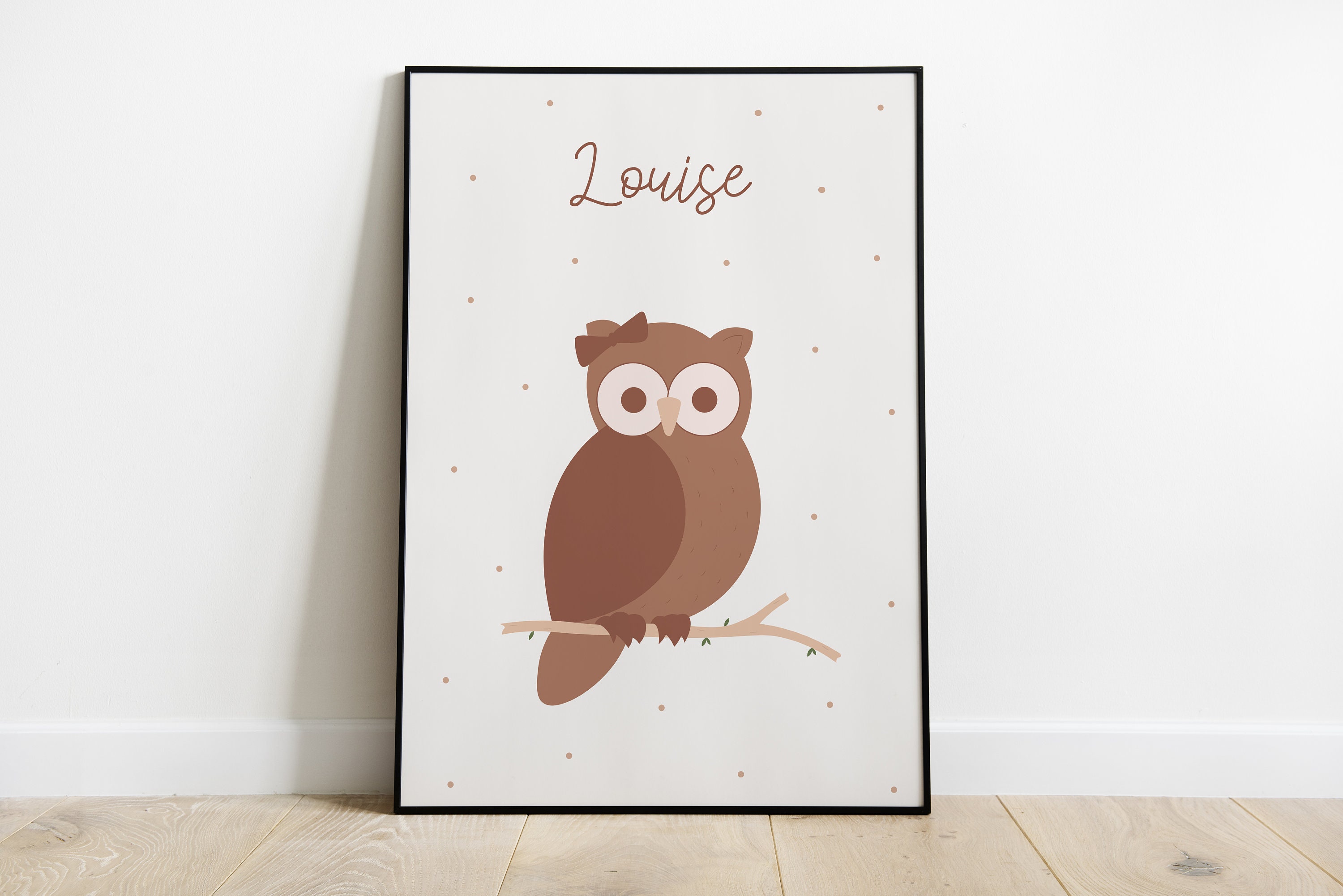 Affiche/Poster Chouette Personnalisable A3 - A4 A5 Numérique