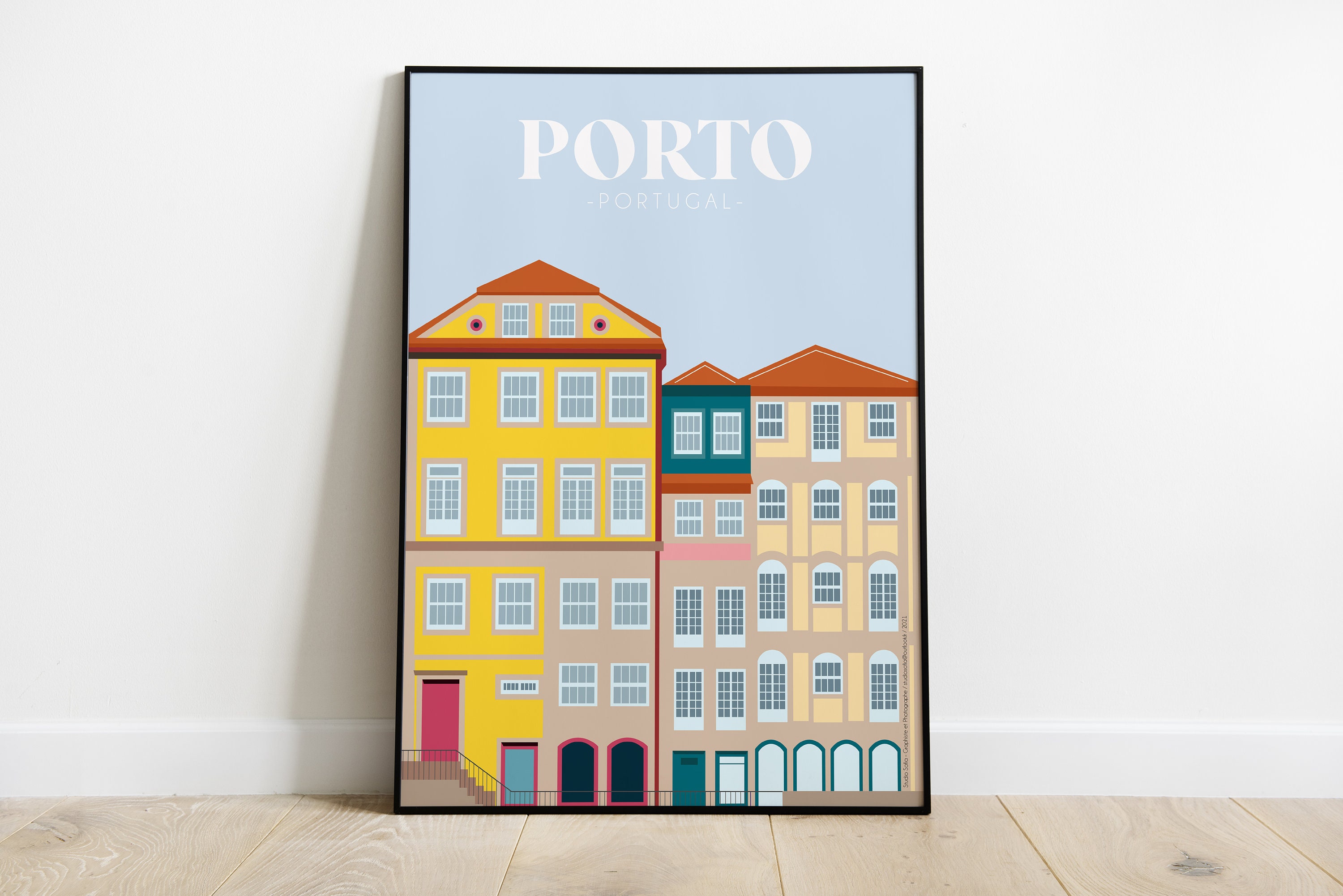Travel Poster Porto - Affiche/Poster Architecture Porto A3 A4 A5
