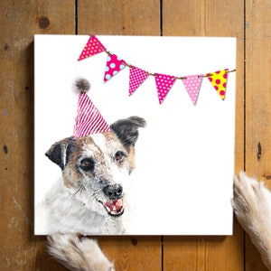 Max the Jack Russell Terrier Birthday Card. Dog Birthday Cards, Happy Birthday, FREE DELIVERY to UK