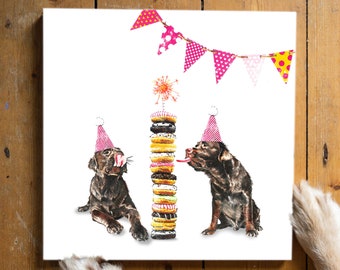 Carte De Vœux Vierge Labrador Chocolat - France