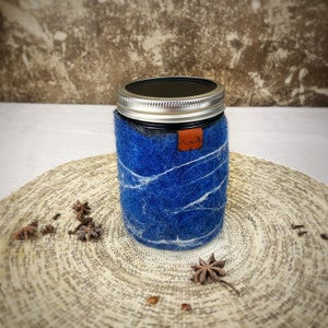 Felted mason jar cozy