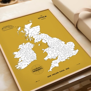 Cadeau personnalisé pour caravane, Carte à colorier, carte de voyage et aventure, coloriage, impression de voyage, caravane, camping, camping-car, camping-car