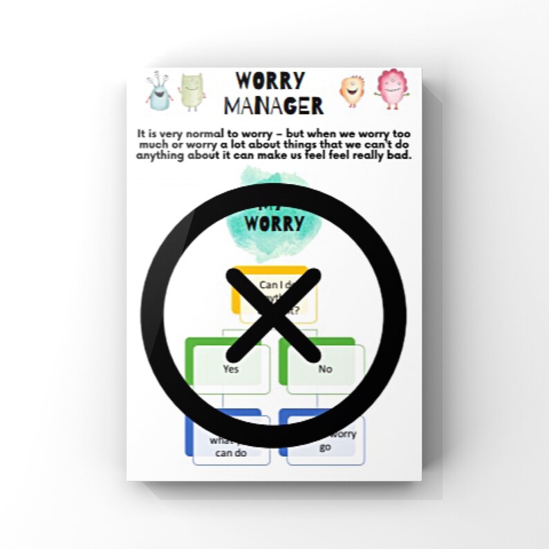 Kids With Anxiety Worry Workbook Children Anxiety Kids - Etsy