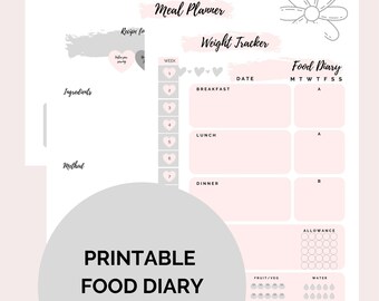 Slimming World Style Food Diary Printable - Etsy