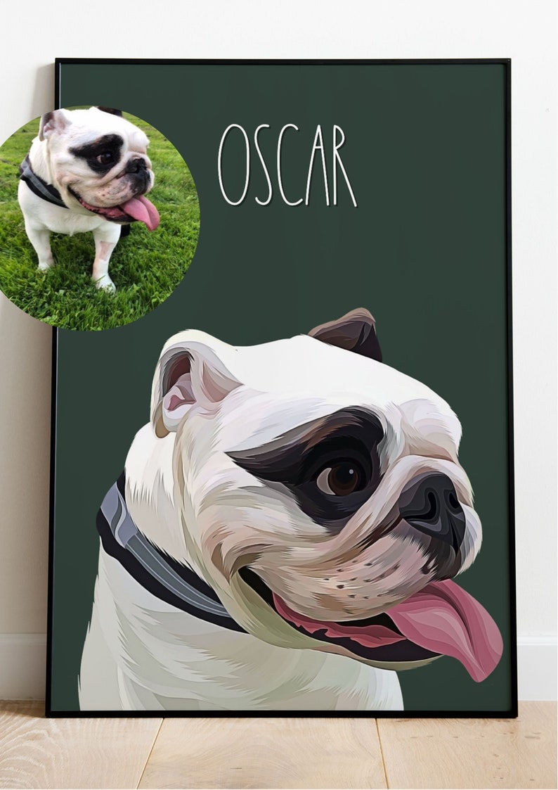 Custom Dog Portrait Personalised Dog Print Any Pet Portrait - Etsy UK
