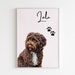 Personalised Pet Portrait from Photo, Physical Print, Dog portrait, Cat Portrait, Custom Dog Photo, Canvas