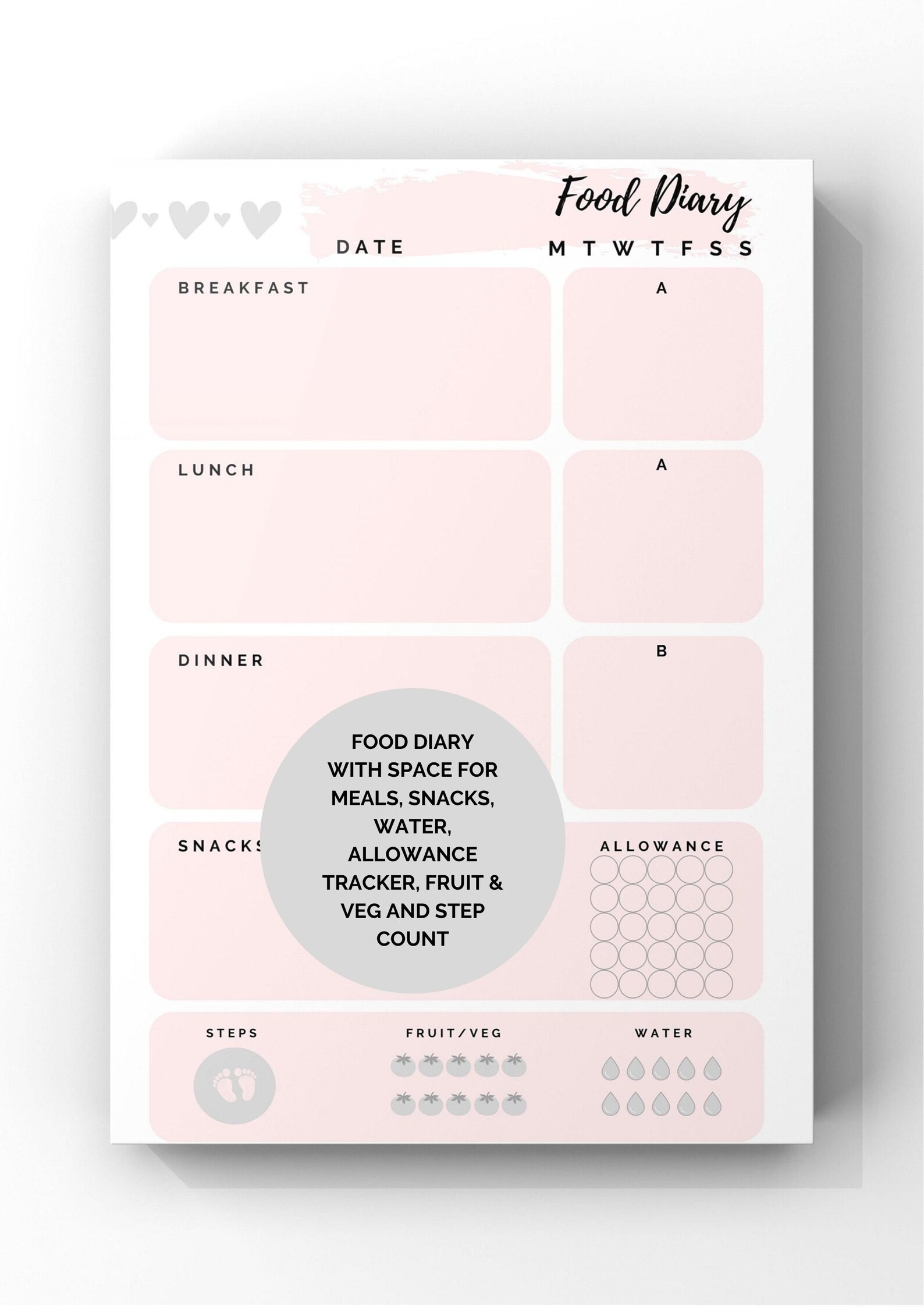 Printable Slimming World Food Diary and Journal Instant | Etsy UK