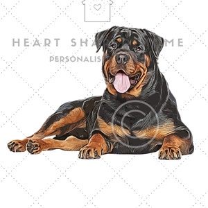 Dog clipart Rottweiler Rotty, clipart dog, illustration watercolor watercolour, Printable digital image, Commercial PNG PDF JPG Instant