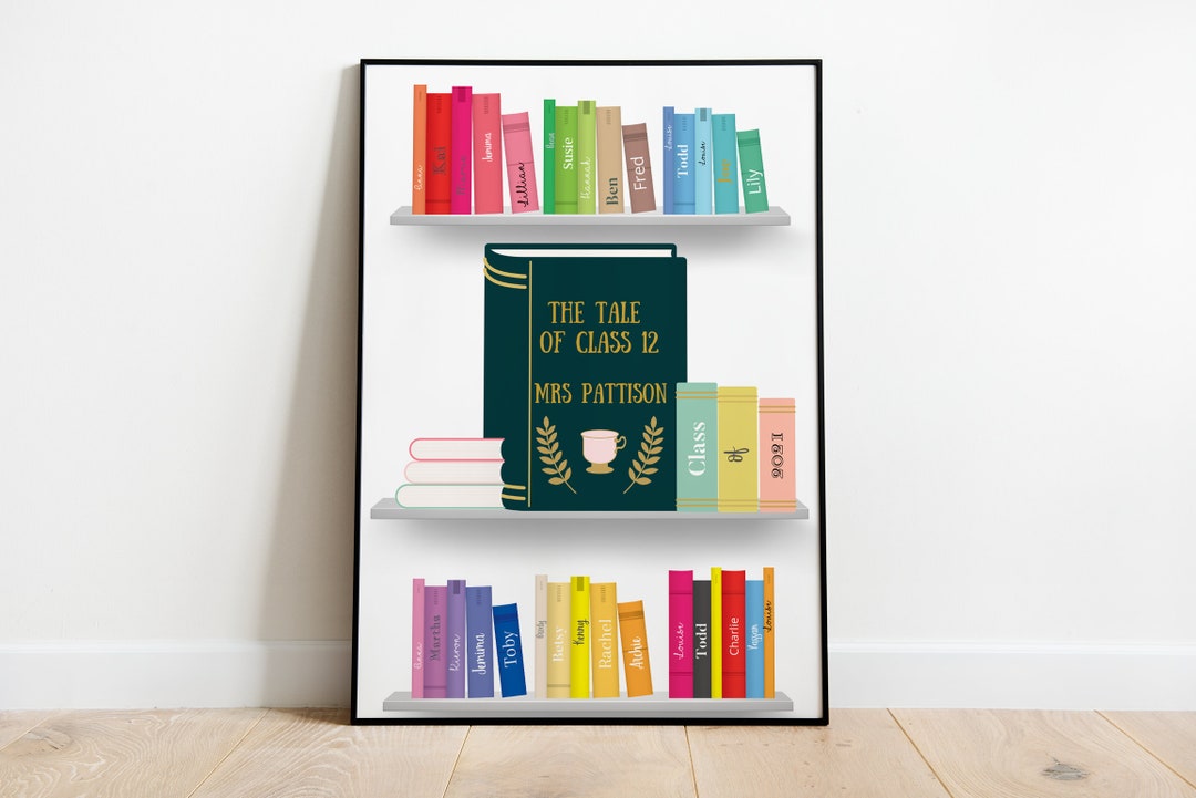 Teacher Class Gift, Personalised Books, End of Term, School Class Print ...