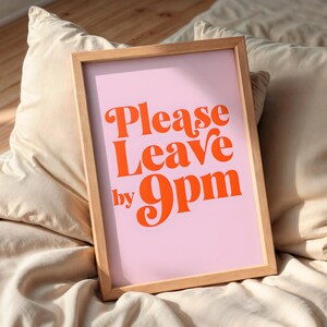 Bitte lassen Sie von neun Druck Rosa Rot Druck Typografie Trendy Ästhetische Dopamin-Dekor-Wand-Kunst-Druck Nettes positives Zitat Geschenk Lustige Wandkunst