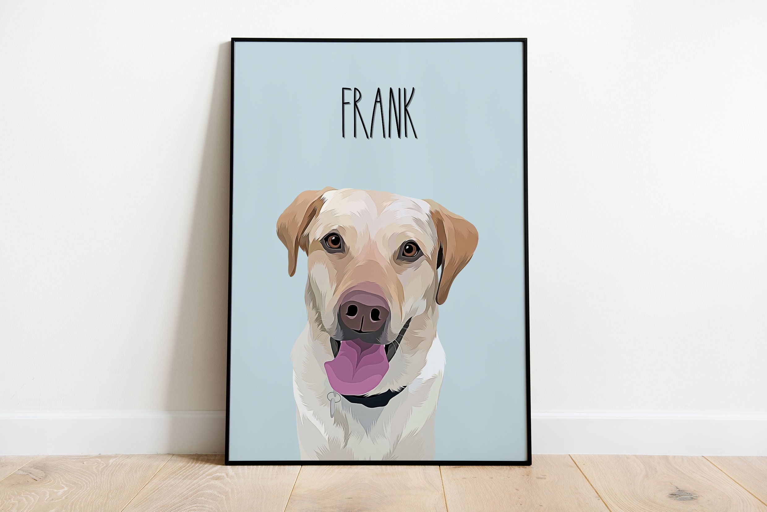 Custom Dog Portrait Personalised Dog Print Any Pet Portrait - Etsy UK