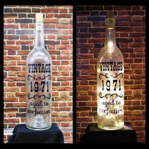 Vintage-Aged To Perfection-Birthday-Lighted Wine Bottles-Gift-Home Décor